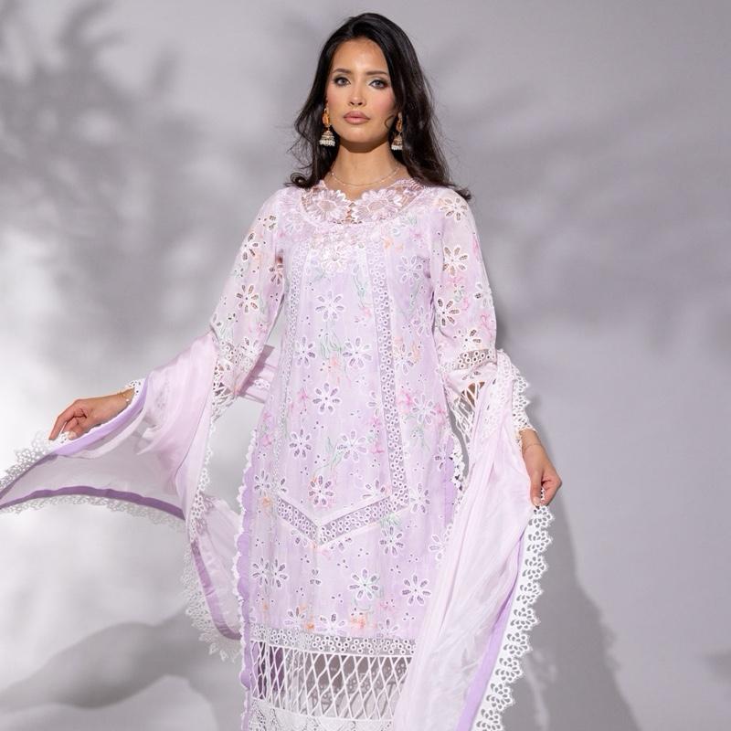 Pale Lilac ChickenKari Embroidered - 3PC