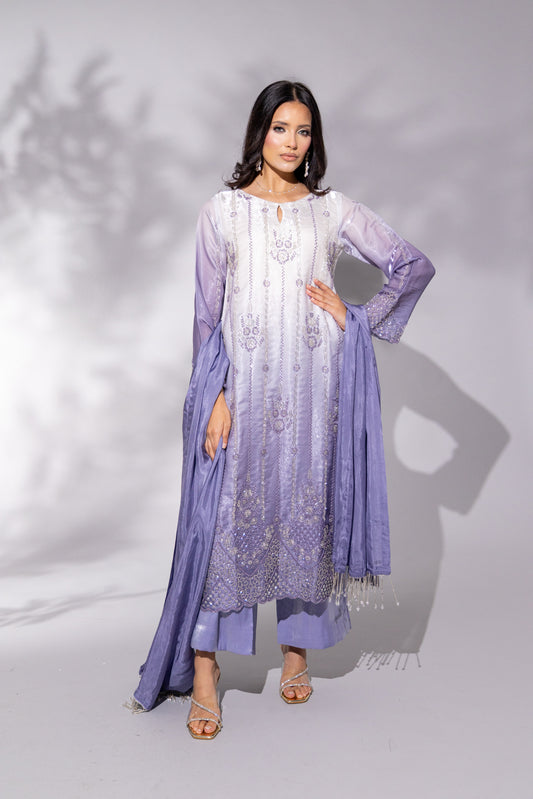 Lilac Sheesha Silk - 3PC