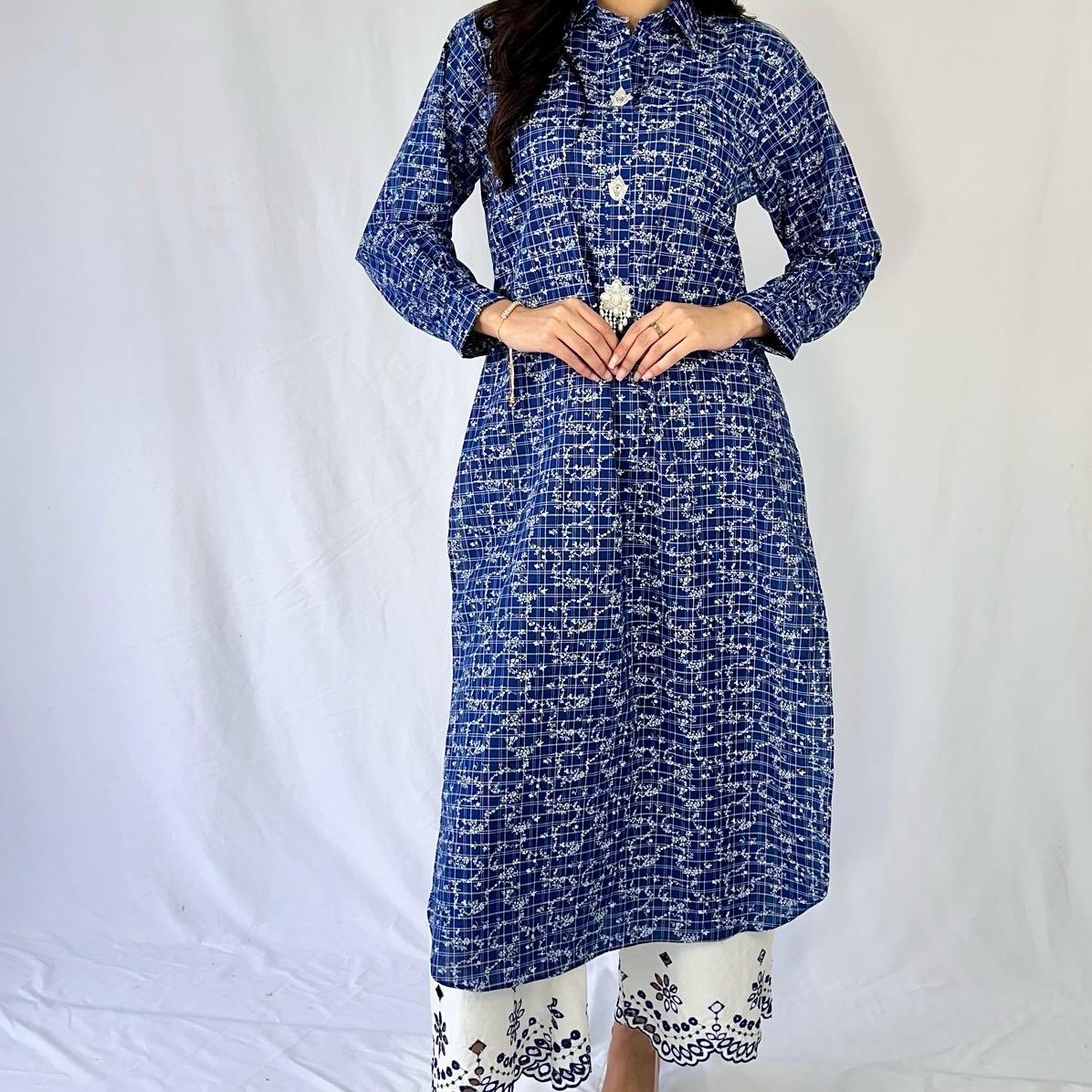 Blue and White Co Ord (2PC)