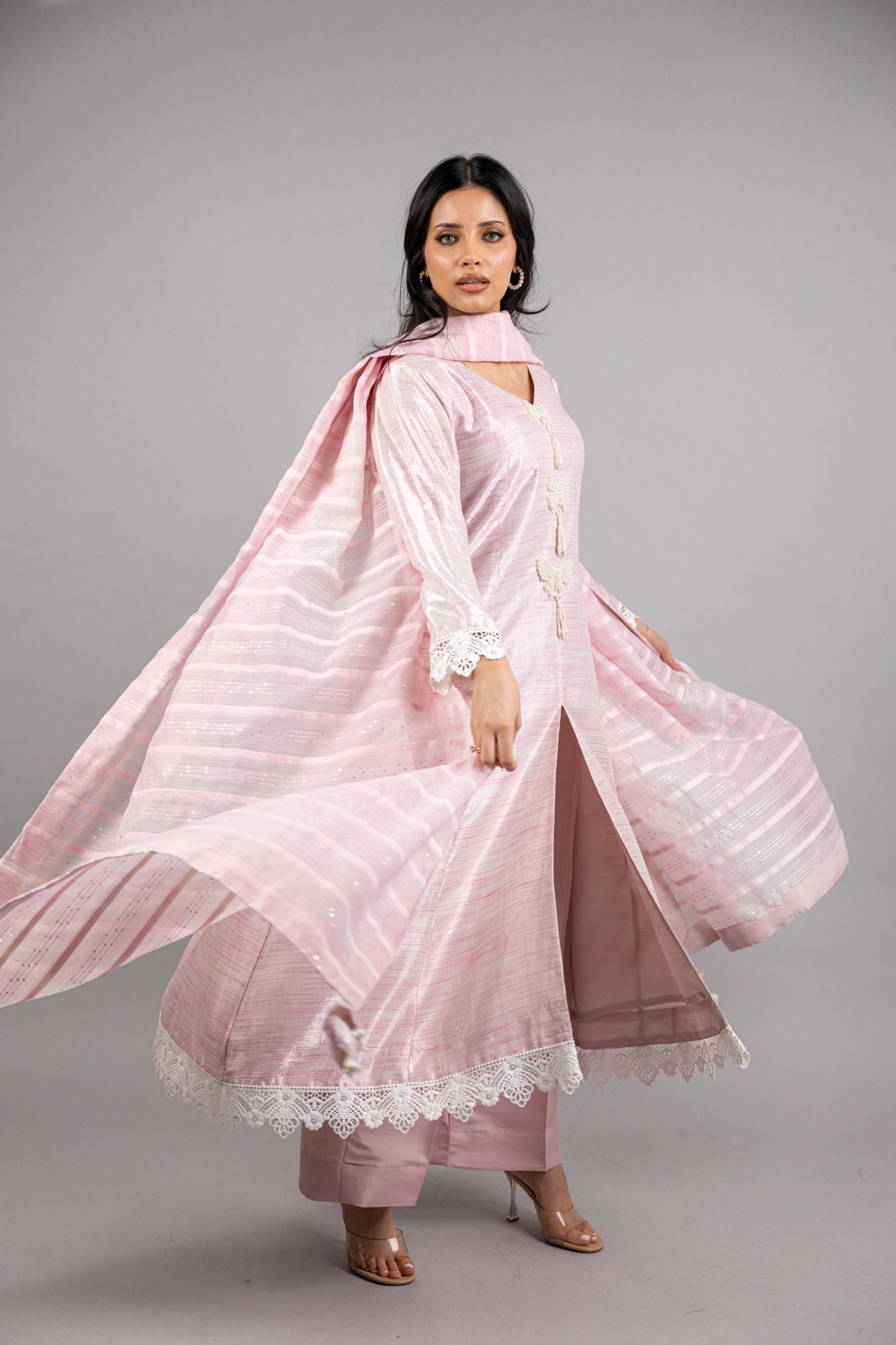 Giselle – 3PC Baby Pink Masuri Ensemble - Eeyapret