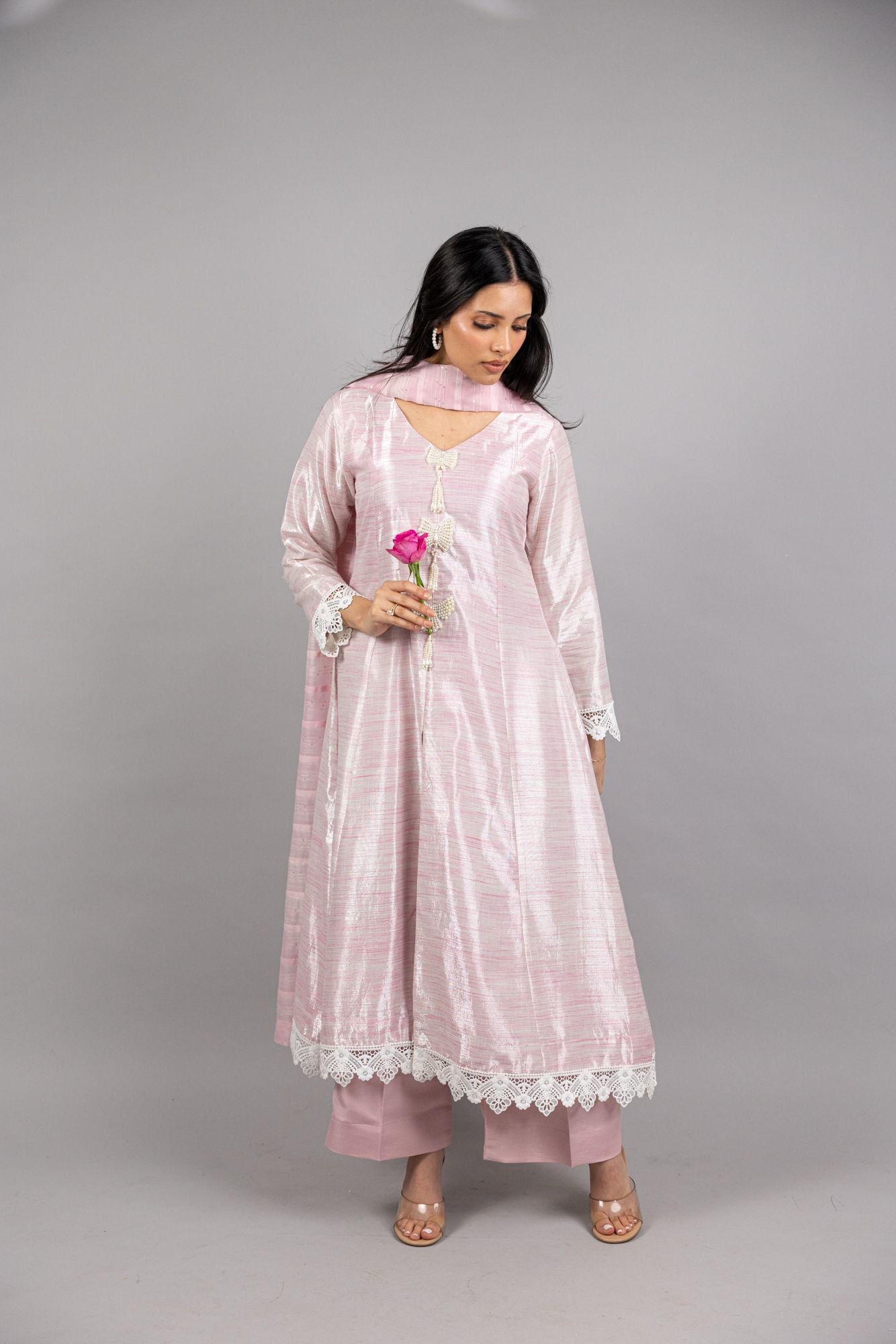 Giselle – 3PC Baby Pink Masuri Ensemble - Eeyapret