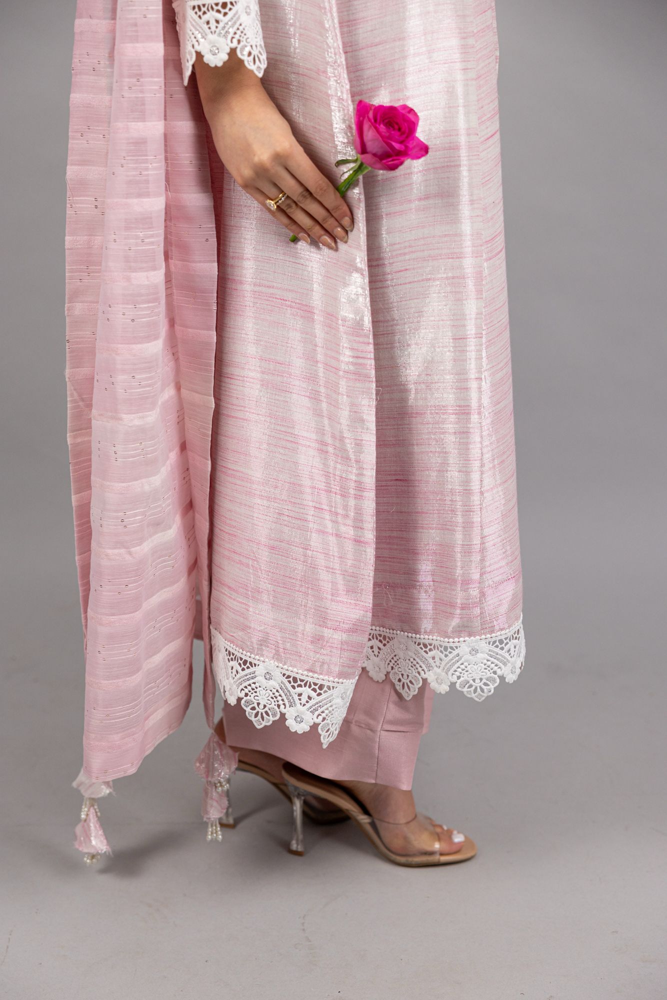 Giselle – 3PC Baby Pink Masuri Ensemble - Eeyapret