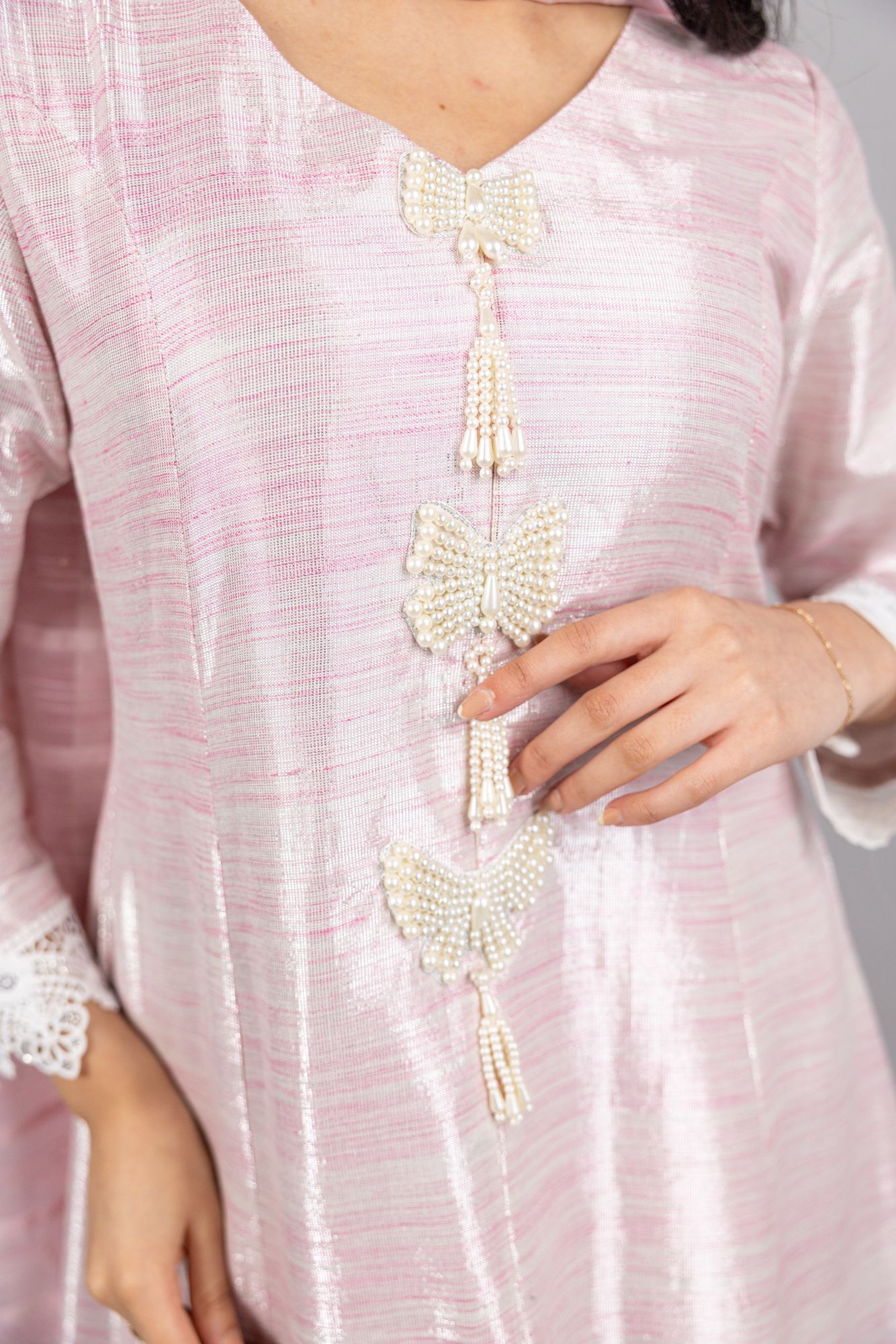 Giselle – 3PC Baby Pink Masuri Ensemble - Eeyapret