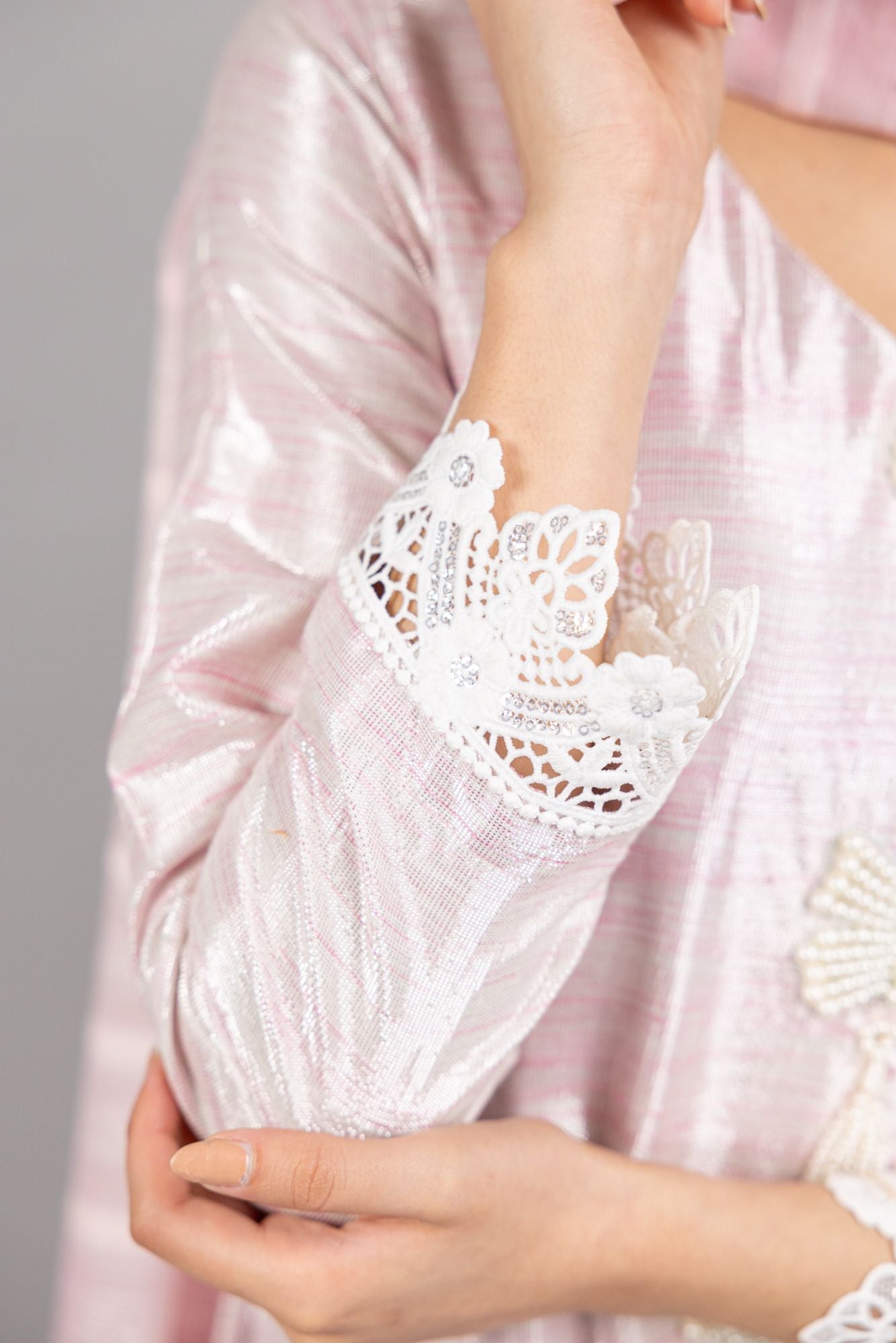 Giselle – 3PC Baby Pink Masuri Ensemble - Eeyapret