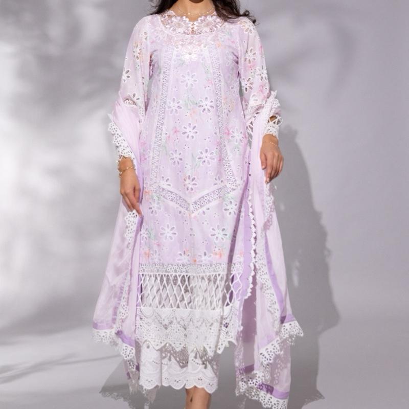 Pale Lilac ChickenKari Embroidered - 3PC