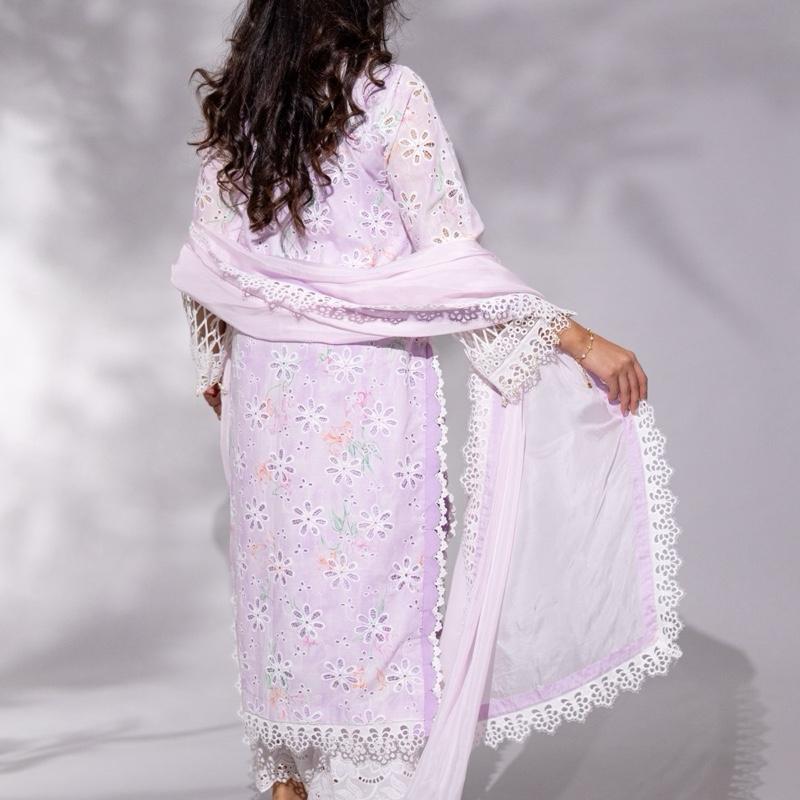 Pale Lilac ChickenKari Embroidered - 3PC