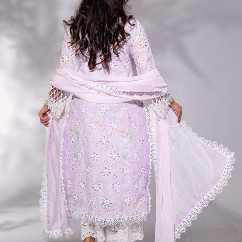 Pale Lilac ChickenKari Embroidered - 3PC